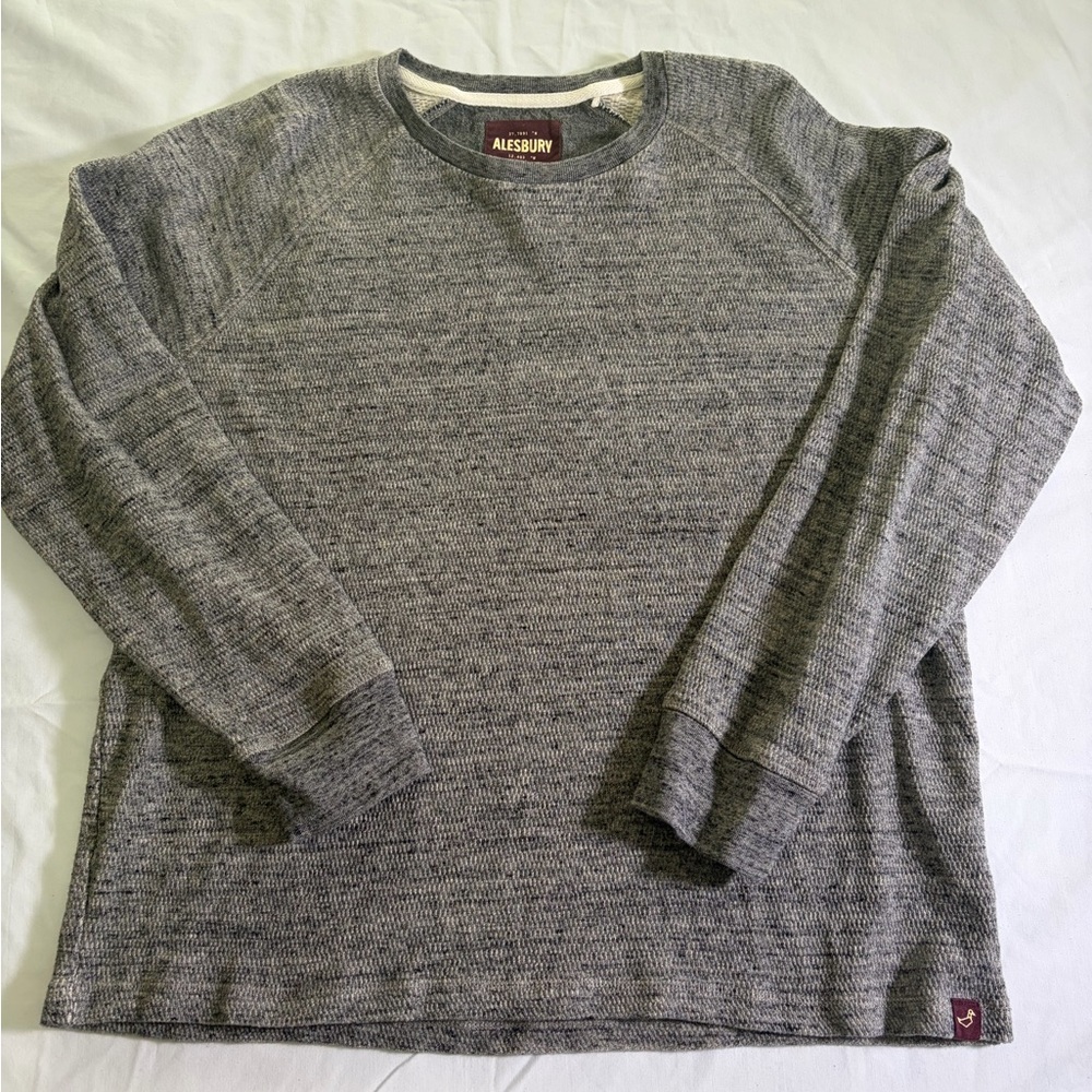 Alesbury Men's Long Sleeve Crewneck Shirt - Gray Thermal Large